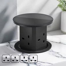 Kitchen Worktop Counter Pop Up Sockets USB-C Extension Lead