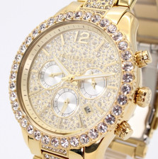 MICHAEL KORS MK6977 Oversized Layton Pav Gold-Tone Quartz 42MM Ladies Watch