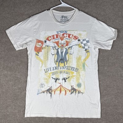 Fox Circus Freak Show T-Shirt Medium Clown Guns BMX Live Unfiltered Moto Tee
