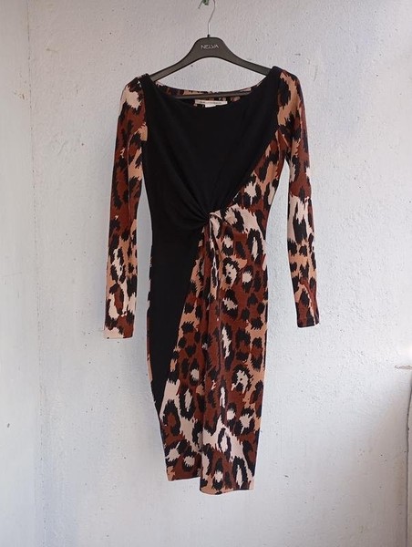 Women Diane Von Furstenberg Dress Black Wool 36 /