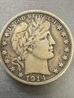 1914-S Barber Silver Half Dollar - Great Condition #X227
