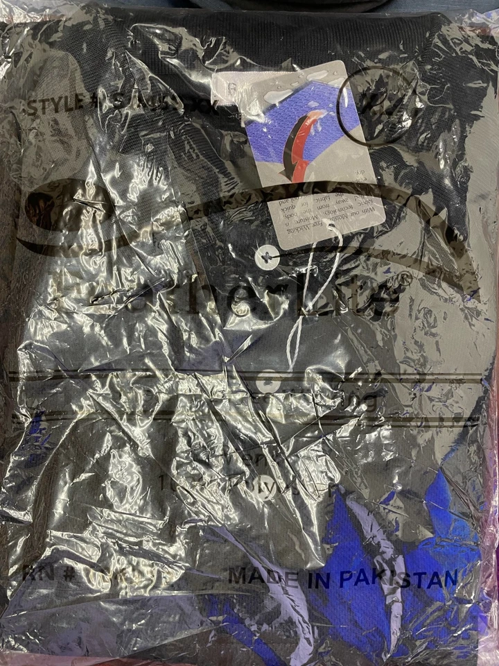 FeatherLite 100% Polyester Moisture Free Mesh Polo T-Shirt- 0469 Black XL - Image 3 of 3