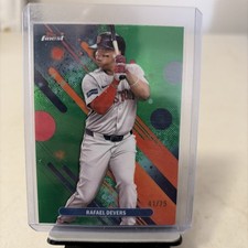 2025 Topps Finest - Common Rafael Devers #60 Green Refractor /75
