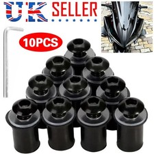Motorcycle Windscreen Screen Bolts Screw Kit M5 Bolts Rubber Well Nuts Washers