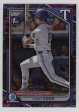2024 Bowman Draft Chrome Fuchsia Lunar Refractor /199 Casey Cook #BDC-66 6o3