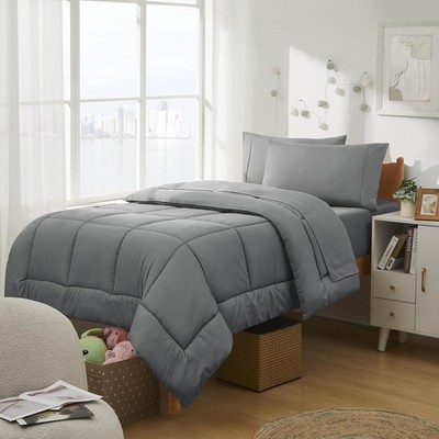 Dorm Room Essentials College Bedding Comforter Set 5 Piece Twin XL Size Bed i...