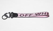 Off White Industrial Keychain Lanyard Pink - Short 7-3/4" Long 