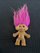 Vintage Russ Troll Doll Pink Hair Brown Eyes Classic Figure Collectible Toy