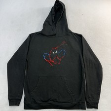 Universal Studios Marvel Spider-Man Embroidered Hoodie Youth Large VTG Y2K Style