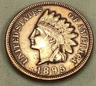 1895 Indian Head Penny. Free Shipping.
