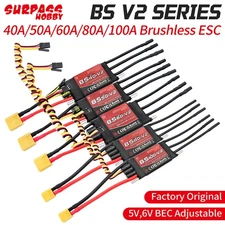 SURPASS HOBBY BS-V2 Waterproof Brushless ESC 40A 50A 60A 80A 100A for RC Boat