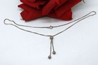 Sterling Silver Italy Beaded Y Drop  4.37g 16"  Necklace CAT RESCUE — photo 1