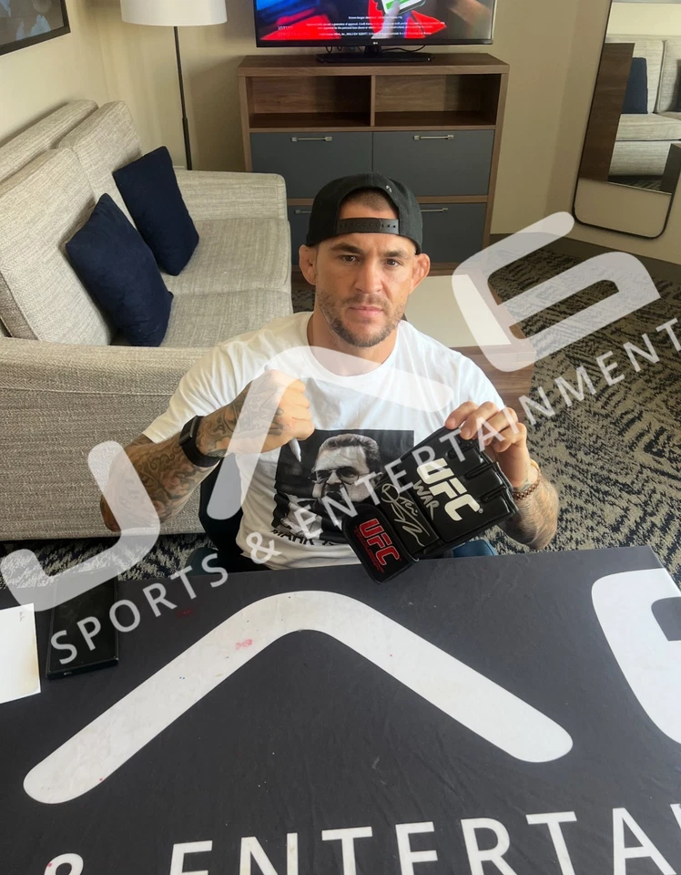 Dustin Poirier autographed signed inscribed glove UFC JSA The Diamond - Image 2 of 2