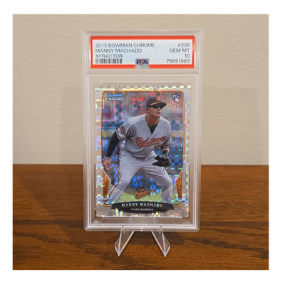 Bowman 2013 Chrome Manny Machado #205 X-Fractor Rookie PSA 10 Orioles