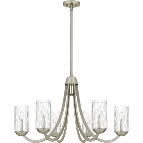 Brushed Nickel  Chandelier from the Allard Collection - Picture 3 of 5