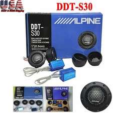 Pair Alpine DDT-S30 360W 2.5CM 1" Soft Dome Balanced Car Audio Speakers Tweeters