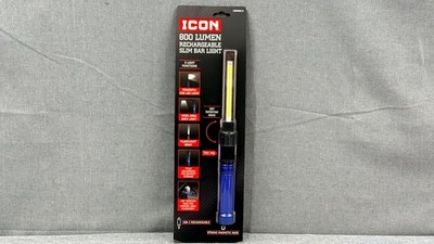 Icon LSBR800-B 800 Lumen Rechargeable Slim Bar Light 71068 BLUE Magnetic Base