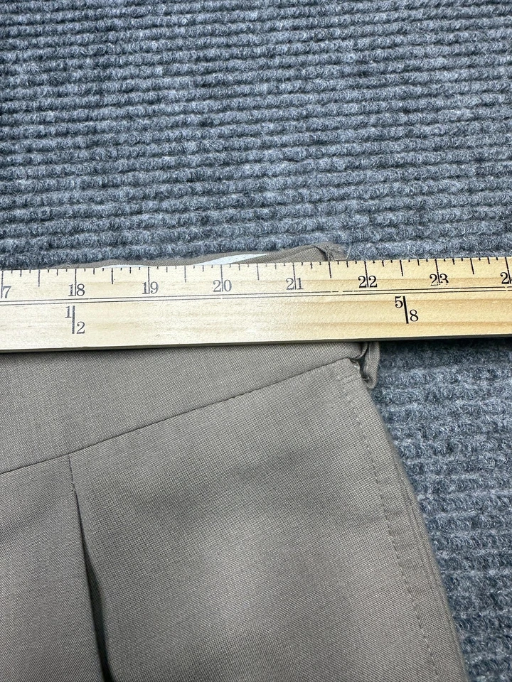 Pantalones Geoffrey Beene Para Hombres 46 Beige Mezcla Lana Vestido Plisado Delantero Puños Forrados Foto 3 de 4