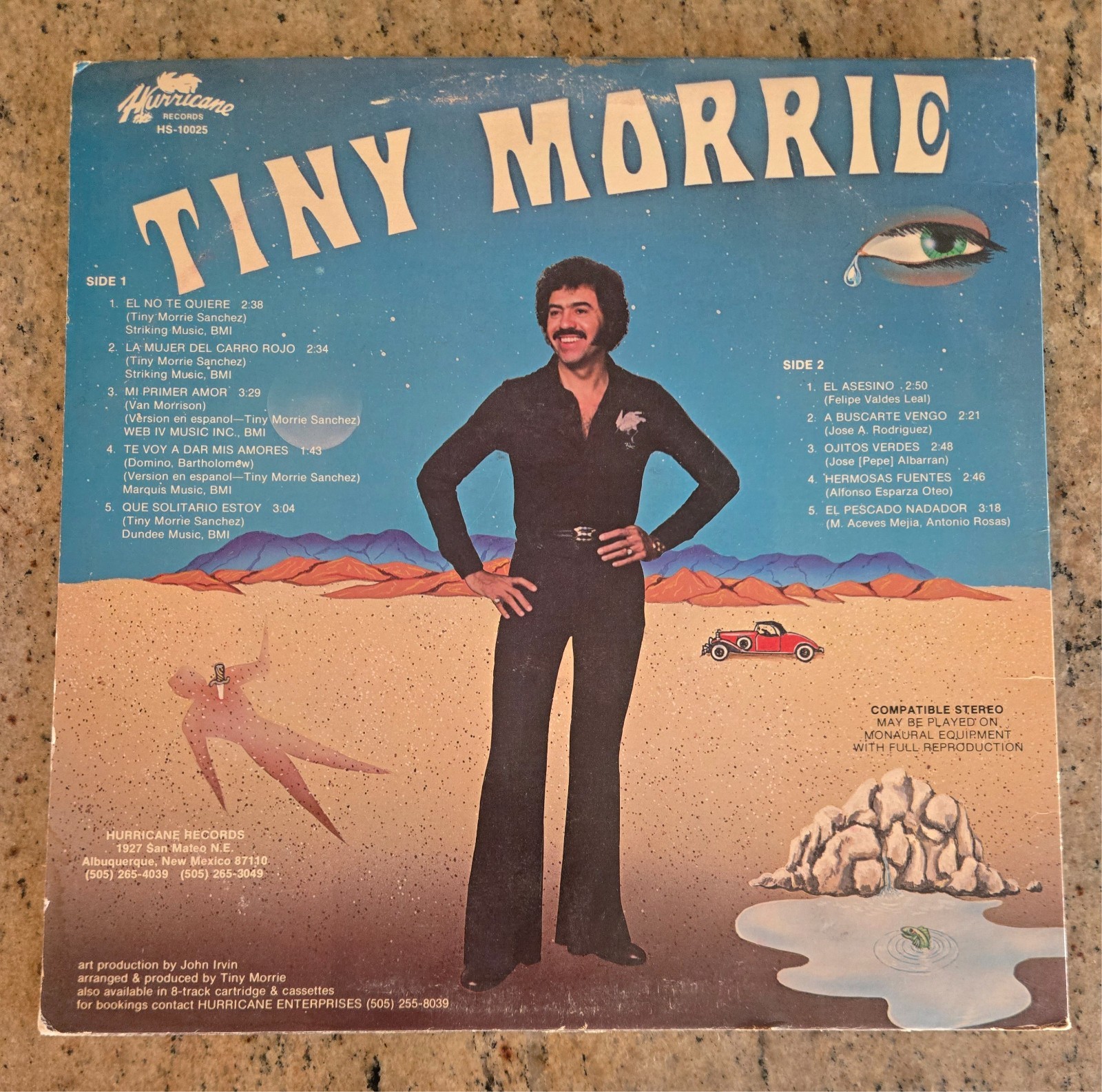 Tiny Morrie "Tiny Morrie" 1980 Hurricane  HS-10025 12" Tejano LP RARE