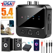 Bluetooth 5.4 Stereo Audio Receiver Transmitter AUX USB Music to RCA Adapter