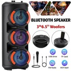 Loud Portable Bluetooth Speaker Triple Subwoofer Heavy Bass Party Sound System
