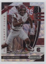 2020 Panini Prizm Draft Picks Rookies Blue Wave 45/299 Bryan Edwards #141 d4y