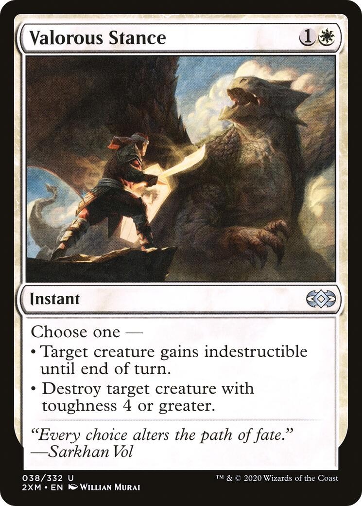 Valorous Stance - Foil NM - Double Masters-38