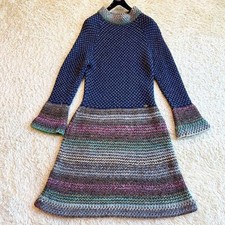 CHANEL Alpaca Tweed Dress 2XL Made in Italy Elegant French Chic