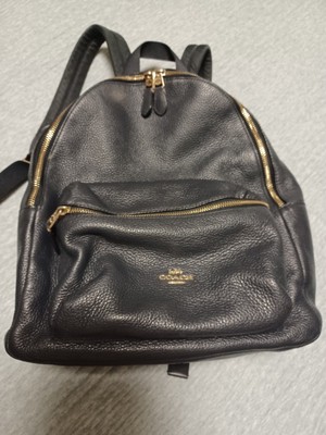 Coach Charlie Navy Leather Backpack Coach F30550 Charlie Pebble Leather Backpack, | Mercari main image 4