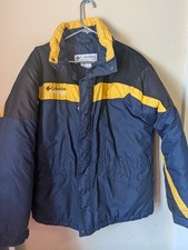 Youth COLUMBIA 18/20 Yellow/Blue Challenge Series Hooded Insulated Snow Jacket
