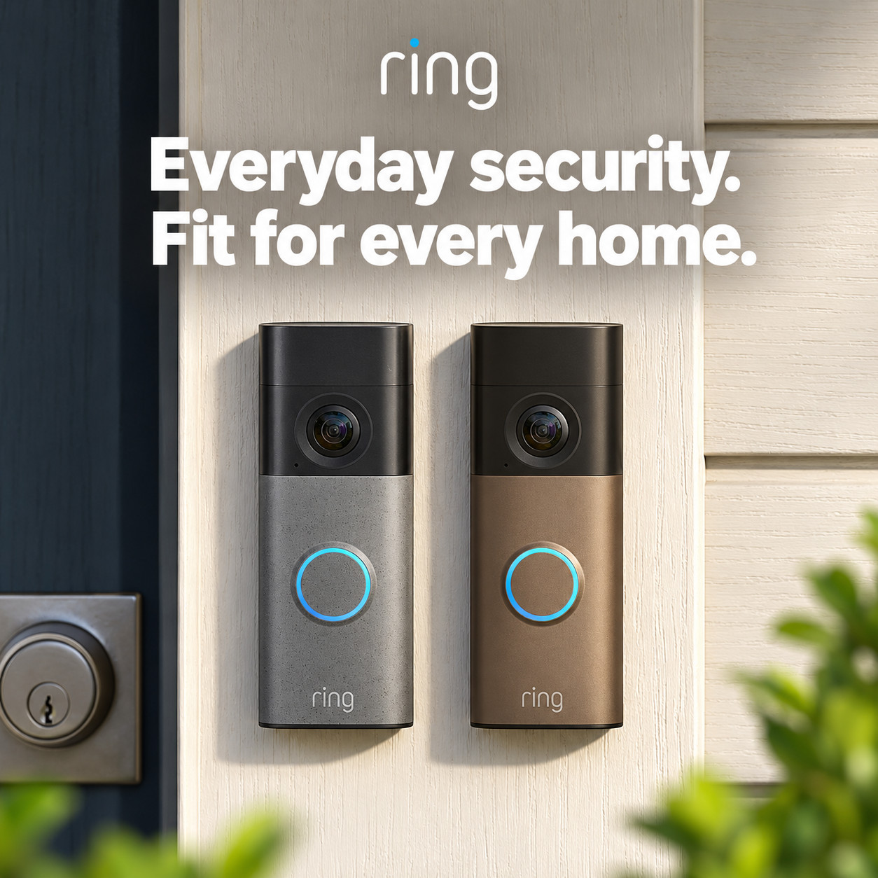 Ring Battery Video Doorbell Newest Gen 2K 6x Zoom Wireless Camera Grey/Mocha NEW