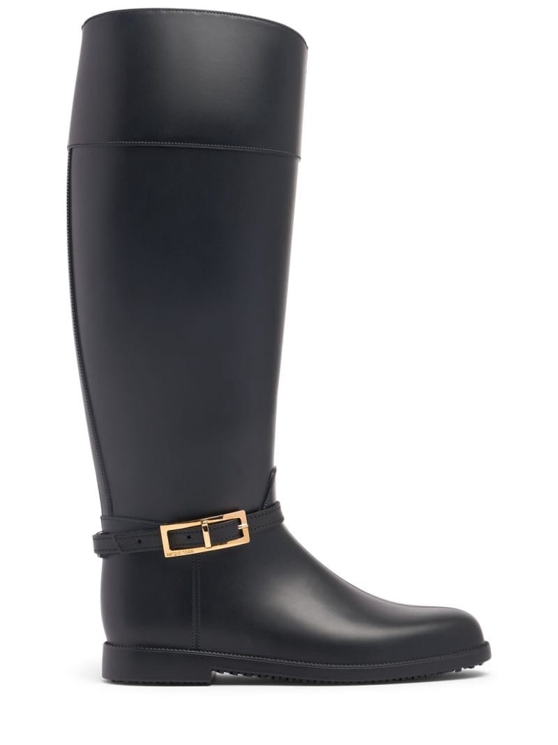 Sergio Rossi Women's Black Boots Nora Rain Boots Tall | eBay