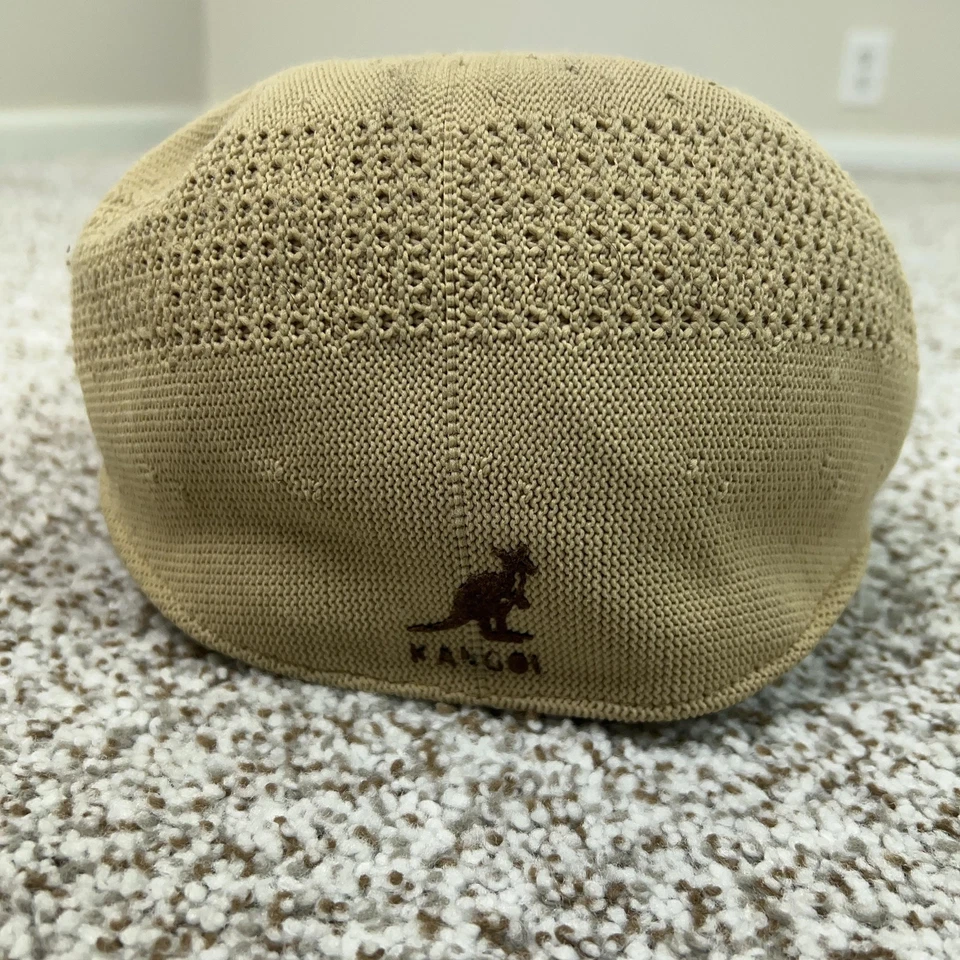 Sombrero KANGOL de Colección Gorra Plana Flex Para Hombre Caqui Ventair 504 Tropical Inglaterra Años 90 Foto 4 de 4