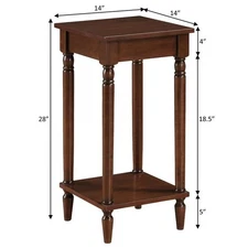 Small Narrow Chairside End Table For Living Room Furniture Tall Bedside Shelf