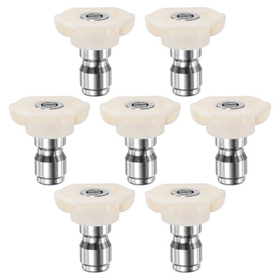#ad #ad 7PCS 40 Degree Pressure Washer Nozzle 1 4 Inch Quick Connect 4000PSI White AU $14.09