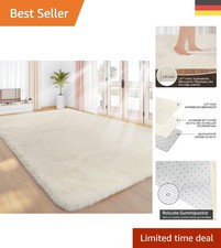 Super Weicher Hochflor Teppich 200x300cm - Ideal für Schlafzimmer & Wohnzimmer