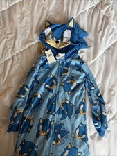 Sonic The Hedgehog Pajamas Size 6. Zipper, Costume. NEW