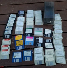 Lot of 43 - 3.5" Floppy Install Disks IBM PS/1 Microsoft Windows 95 MS-DOS AOL