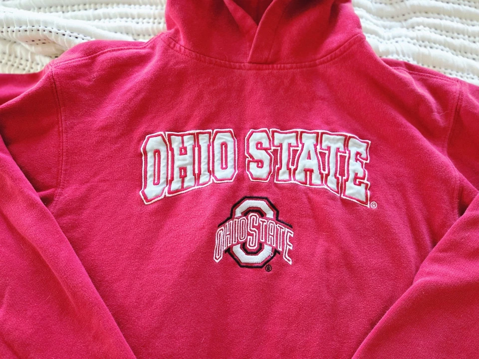 Adidas Ohio State Buckeyes Sudadera con Capucha Logo Bordado Juvenil Niño Talla Grande Foto 3 de 4