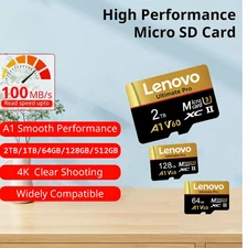 Lenovo Original Micro SD Card 2TB 1TB 512GB 256GB 128GB for Nintendo Switch