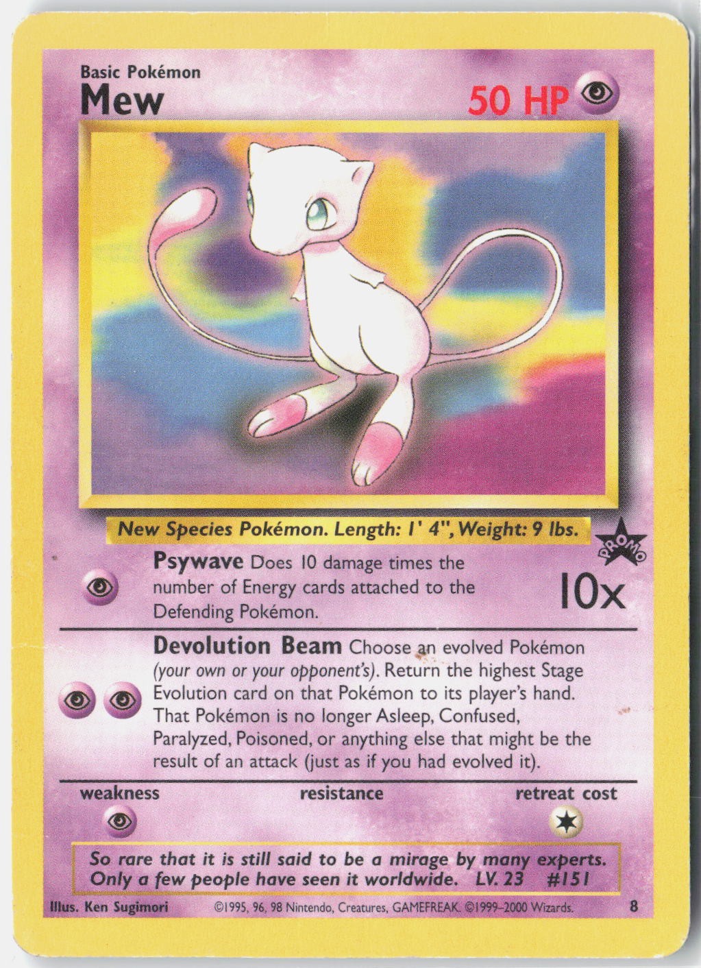 Mew (8) WoTC Promo 08/53 Pokemon Card