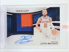 JALEN BRUNSON 2024-25 IMMACULATE PREMIUM PATCH FOTL FIRST PRINT AUTO 1/3 Q5299