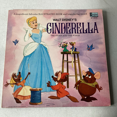 Walt Disney's Cinderella The Story And The Songs LP 1969 Vinyl Album & Storybook