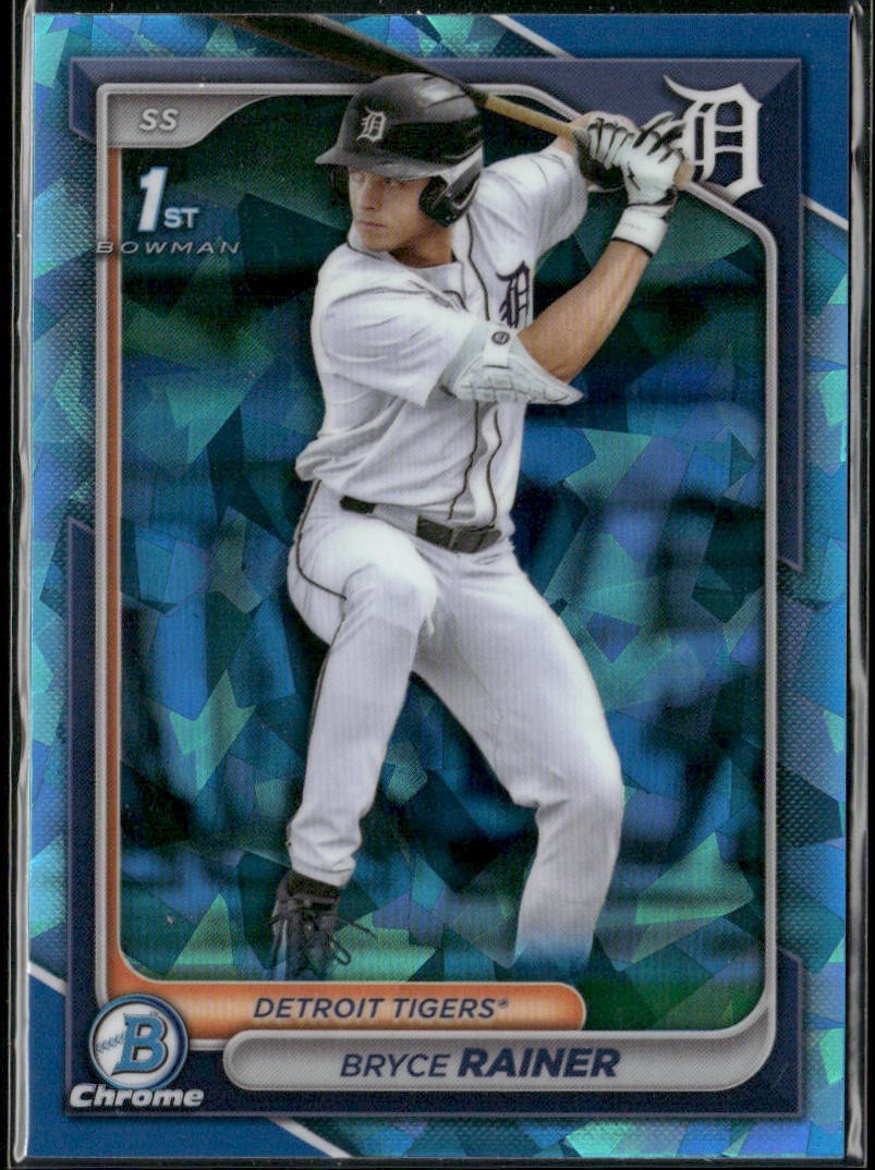 2024 1st Bowman Draft Chrome Sapphire #BDC-86 Bryce Rainer Tigers