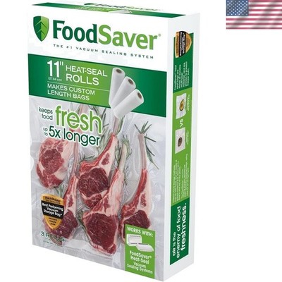 Reusable Vacuum Sealer Bags, 11 x 16', BPA-Free, Pack of 3 for Safe Food Storage