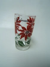 Mid Century Boscul Peanut Butter Glass Poinsettia Name on Top Very Good Cond