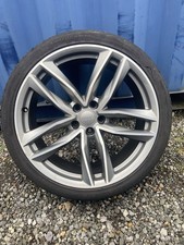 1x SINGLE GENUINE AUDI A6 S LINE BLACK EDITION ALLOY WHEEL & TYRE 4G9601025M/N