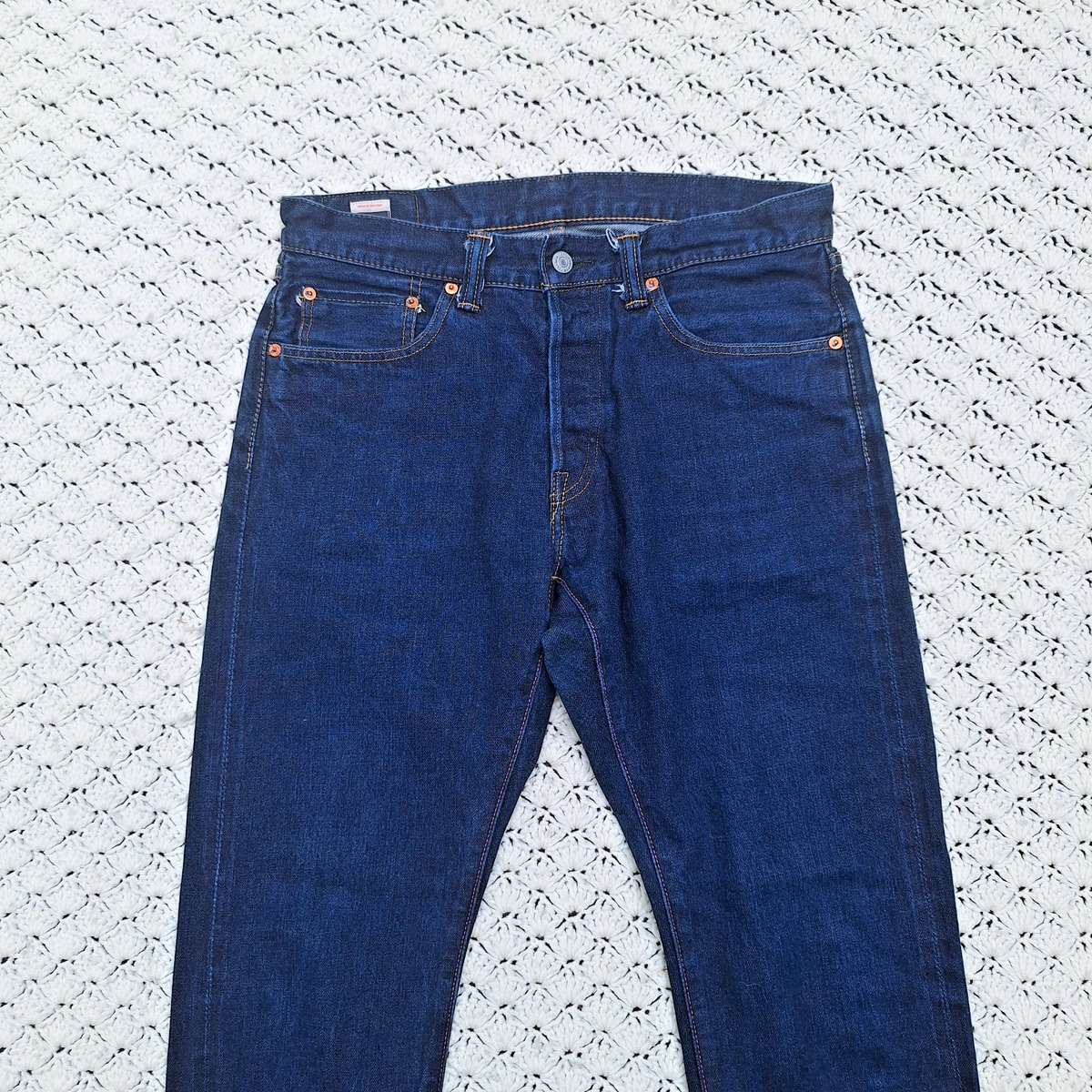 Momotaro Selvedge Japanese Denim Tapered Jeans Pink Stitch Made in