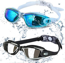 Swim Goggles - Swimming Goggles,Pack of 2 Professional anti Fog No Leaking UV...