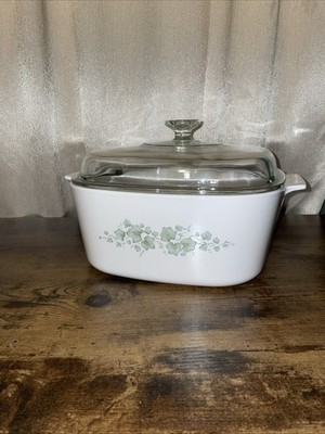 Vintage Corning Ware Callaway Green Ivy Pattern A-5-B 5 liter with Lid A12C